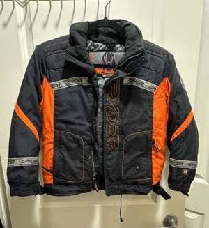 Spyder Black and Orange XT Ski Jacket Kids